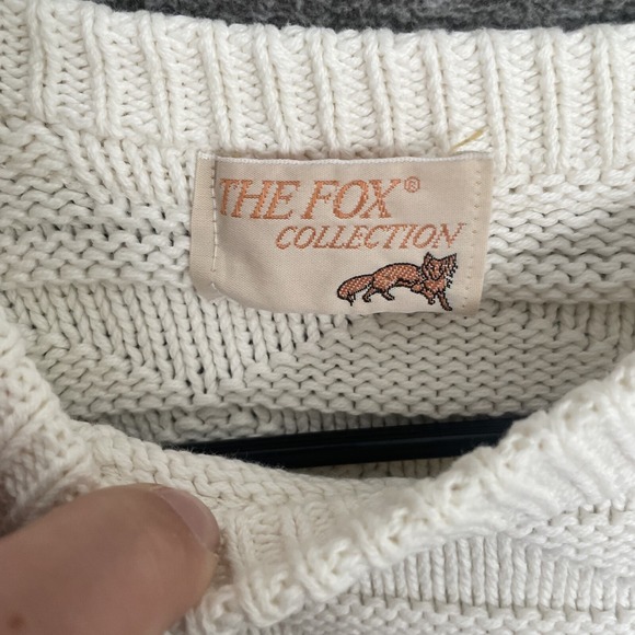 The Fox Collection 3D Knit Sweater Size M Striped Geometric - Picture 3 of 8